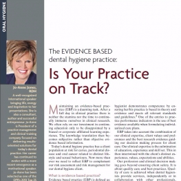 The Evidence Based Dental Hygiene Practice:  Is Your Practice on Track?
